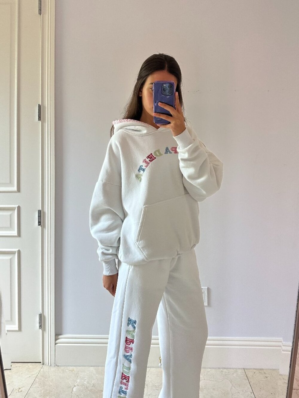 Kappa Delta White Sweat Set